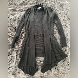 Wavy, flowing size XS charcoal cardigan